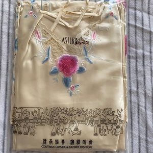 3 pc silk pajama set